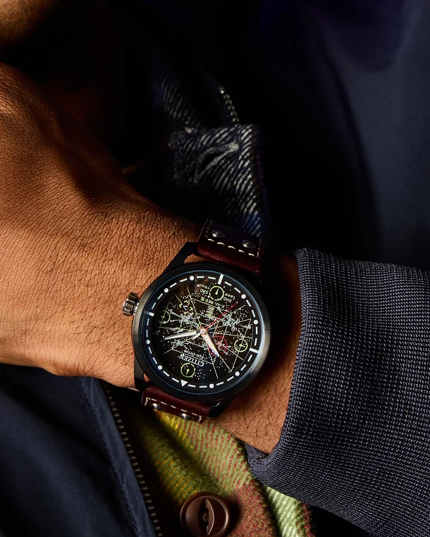 X-Wing and TIE Fighter Black Dial Leather Strap AW1738-05W